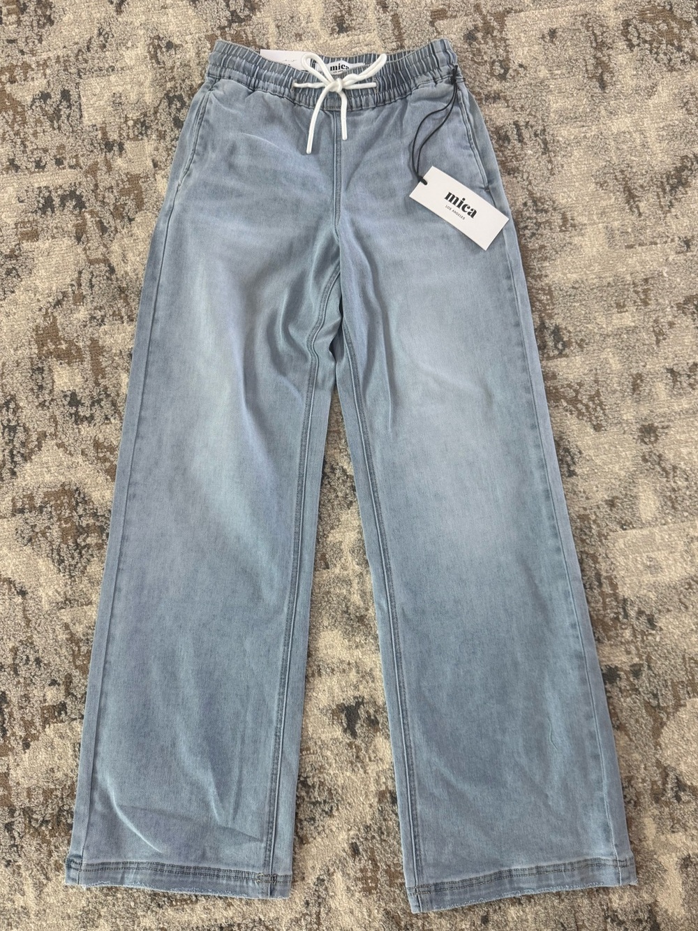 NWT Mica Geyser Blue Wide Leg Jogger Pant - Size 24